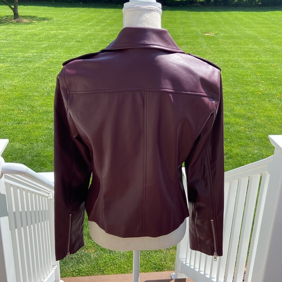 INC Women's Faux-Leather Jacket SZ Medium - Picture 7 of 12